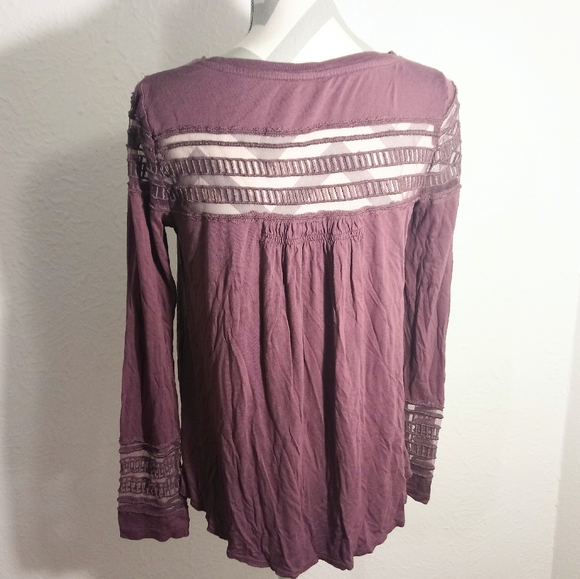 Free People Long Sleeve Seethrough Accent Size S/P - Picture 3 of 6